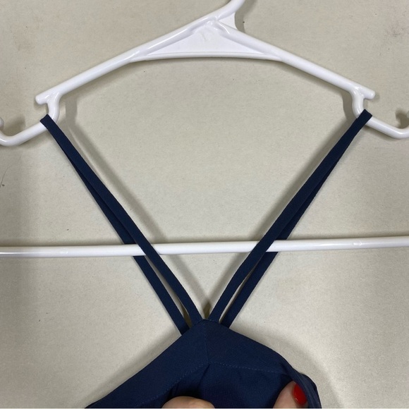 WAYF Halter Navy Blue Dress - Picture 4 of 9